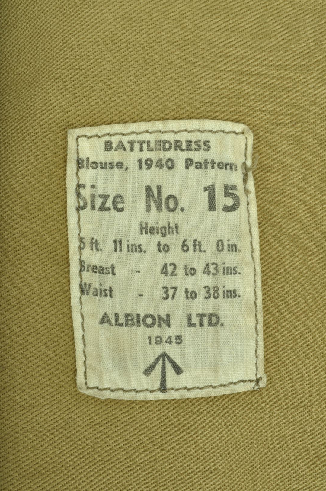 Blouson Battle Dress pattern 40 "Royal Armoured Corps "