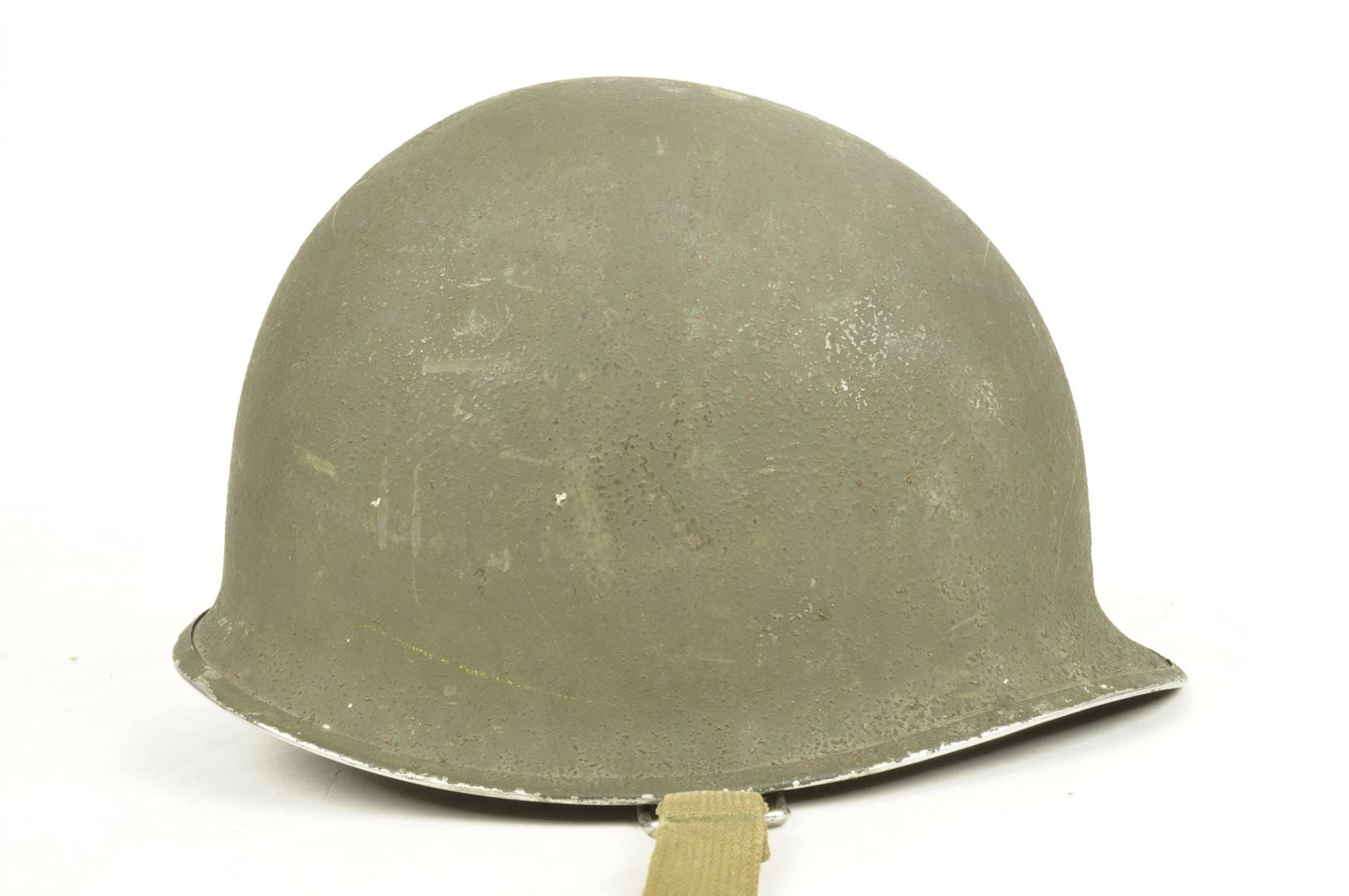Casque US M1 impacté et son sous casque FIRESTONE nominatif / ARDENNES