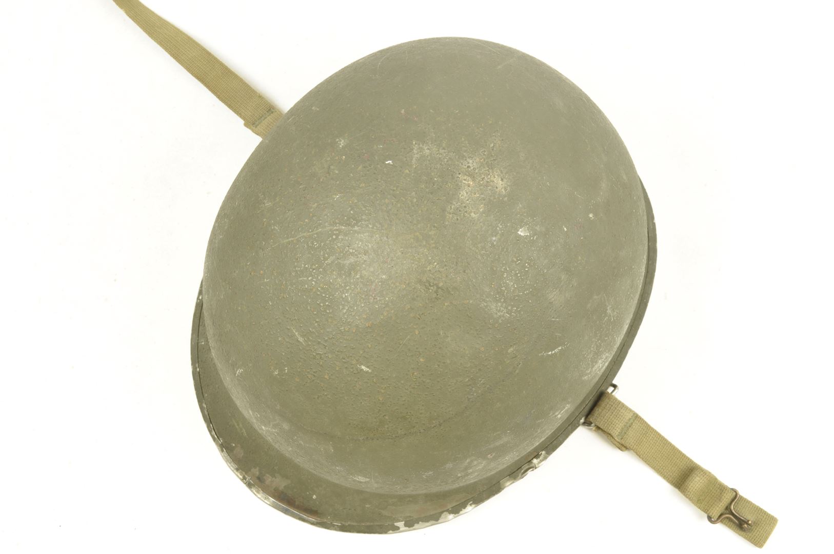 Casque US M1 impacté et son sous casque FIRESTONE nominatif / ARDENNES