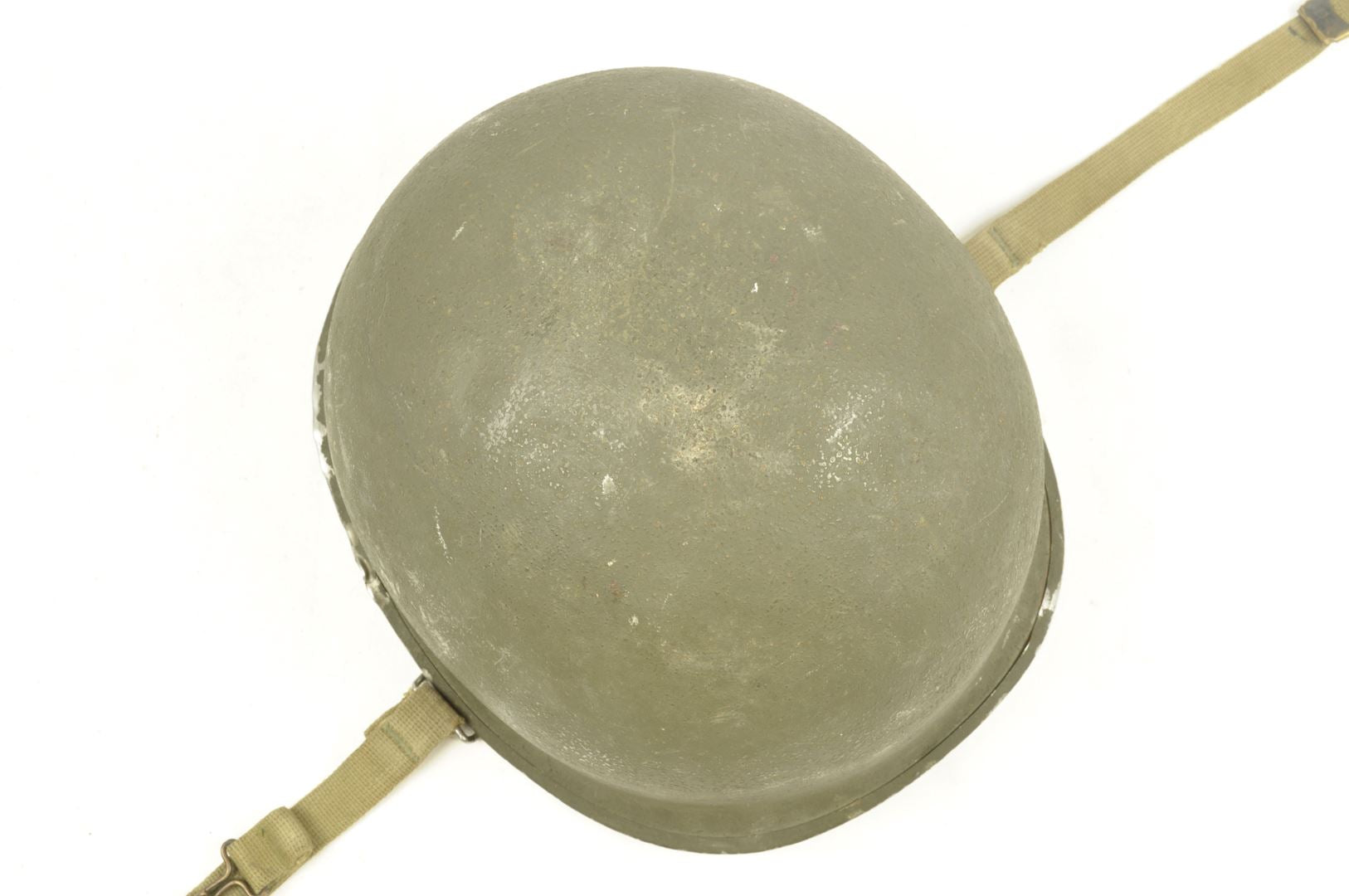 Casque US M1 impacté et son sous casque FIRESTONE nominatif / ARDENNES