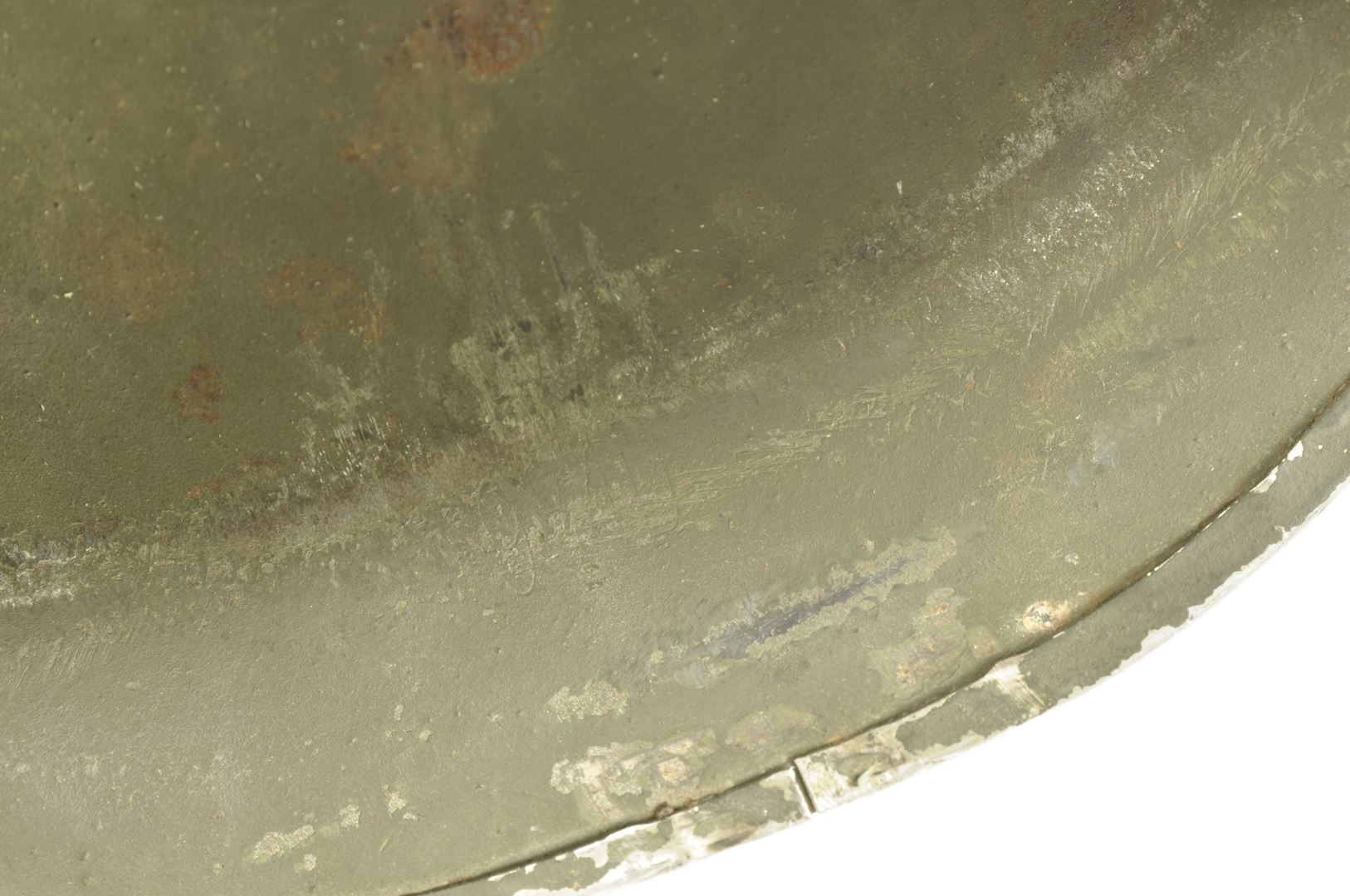 Casque US M1 impacté et son sous casque FIRESTONE nominatif / ARDENNES