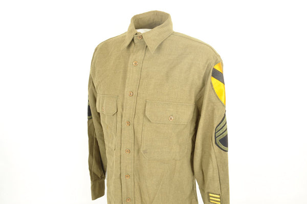 Chemise "moutarde" 77th Infantry Division identifiée / Okinawa