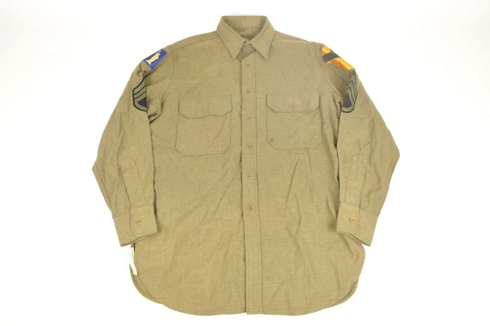 Chemise "moutarde" 77th Infantry Division identifiée / Okinawa