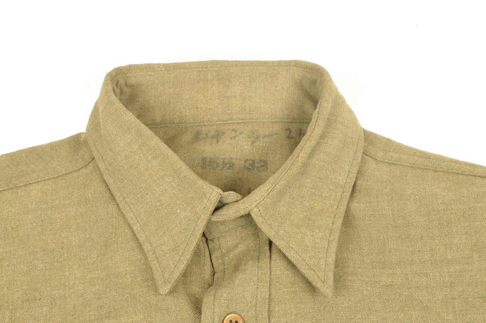 Chemise "moutarde" 77th Infantry Division identifiée / Okinawa