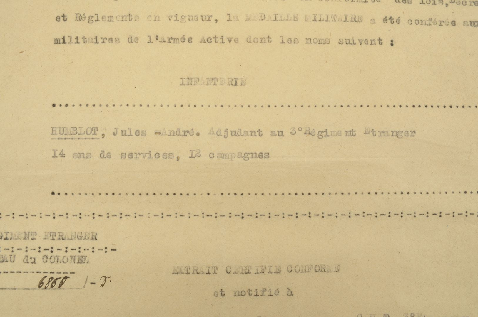 Ensemble diplômes et médailles 3 REI / Campagne du Maroc