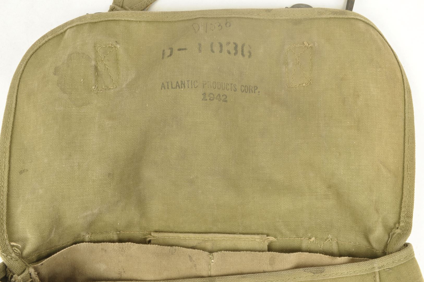Musette M36 caoutchoutée ATLANTIC PRODUCTS 1942 / Nominative