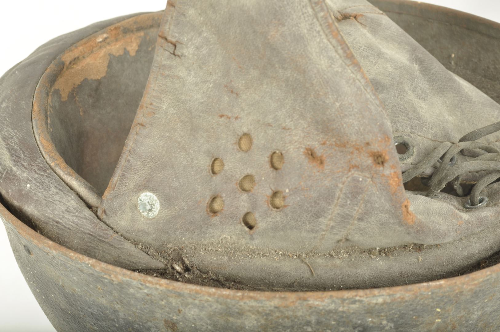 Casque Britannique Despatch Rider daté 1942 / Brigade Piron