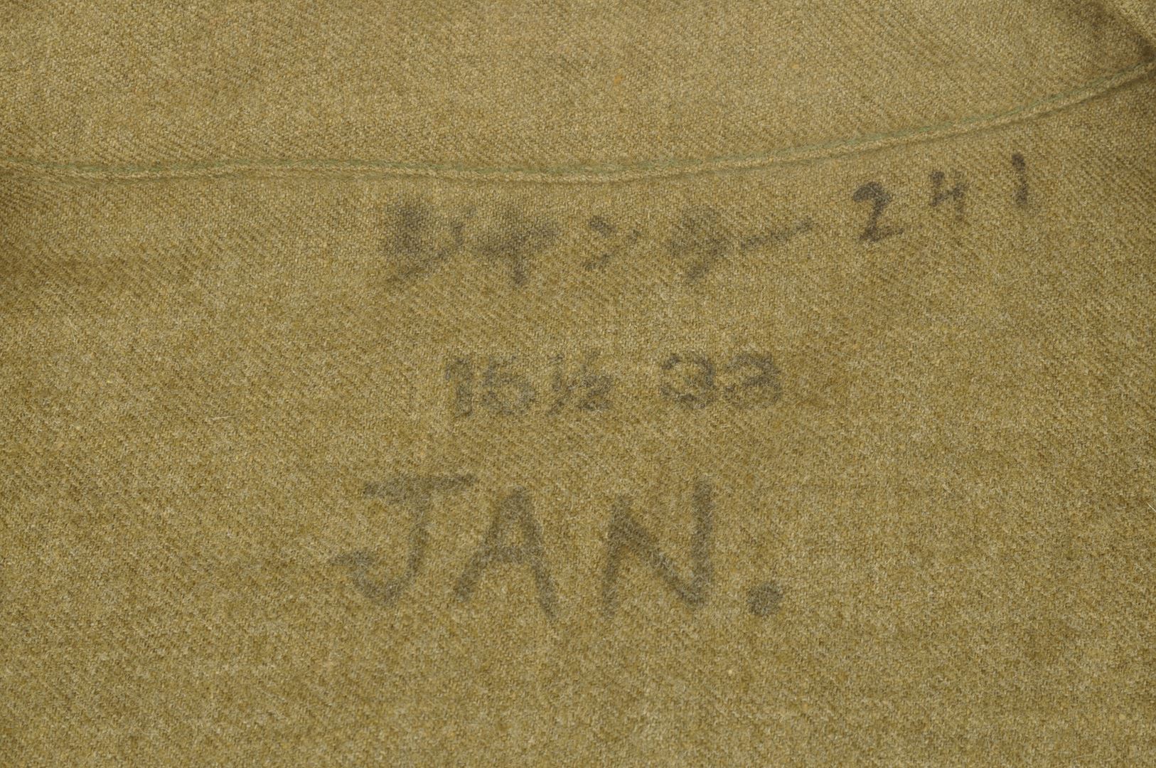 Chemise "moutarde" 77th Infantry Division identifiée / Okinawa