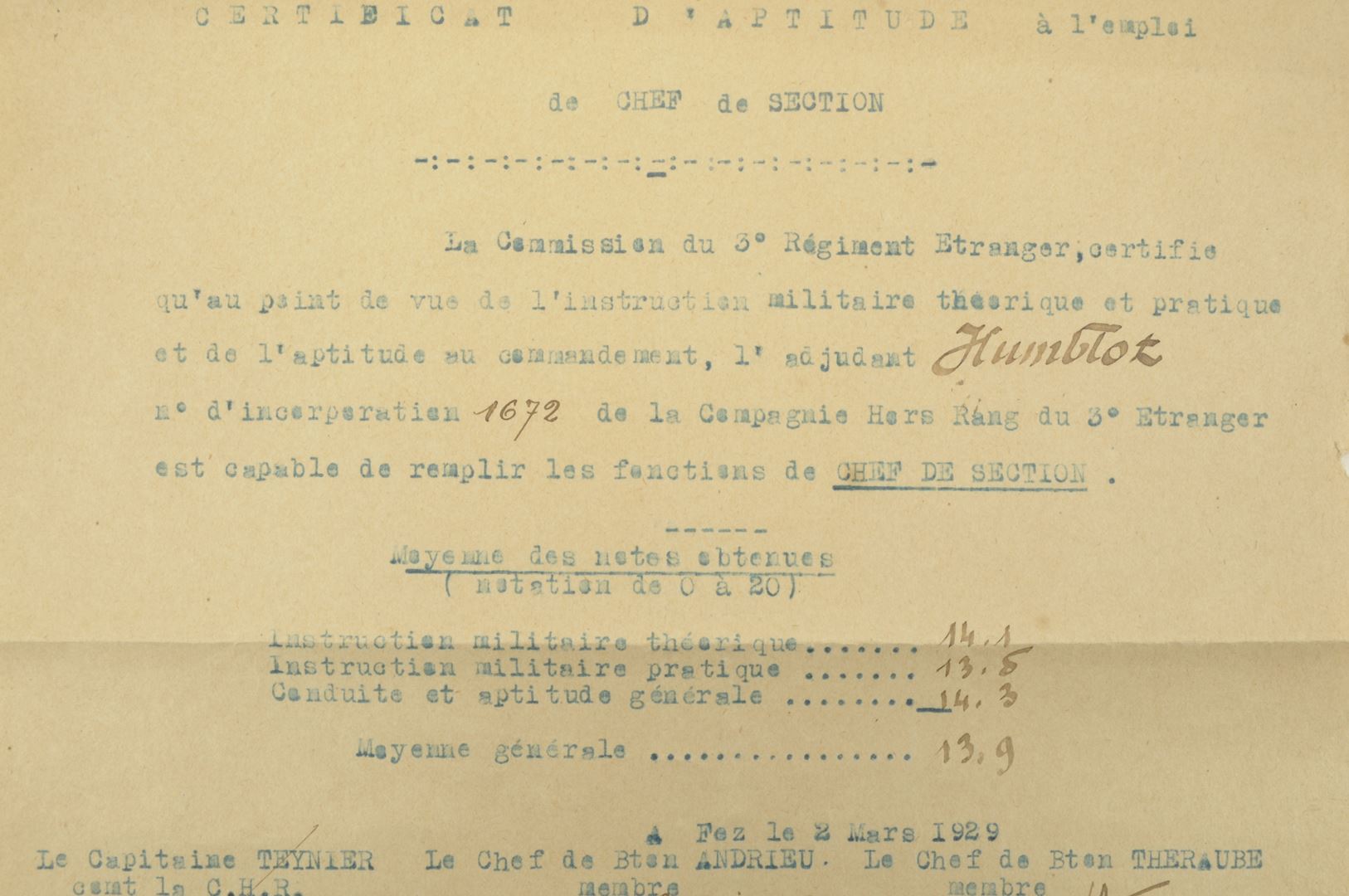 Ensemble diplômes et médailles 3 REI / Campagne du Maroc