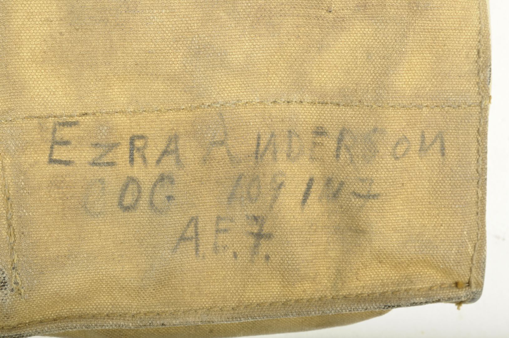 Masque à gaz US modèle 1917 / Nominatif AEF 109th infantry regiment 28th Infantry Division