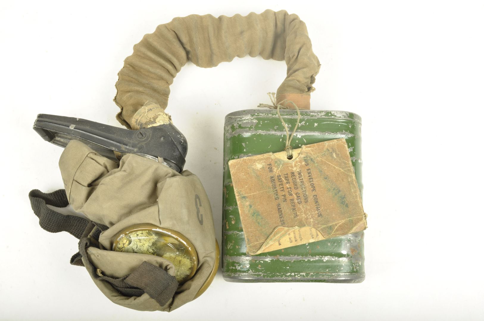Masque à gaz US modèle 1917 / Nominatif AEF 109th infantry regiment 28th Infantry Division
