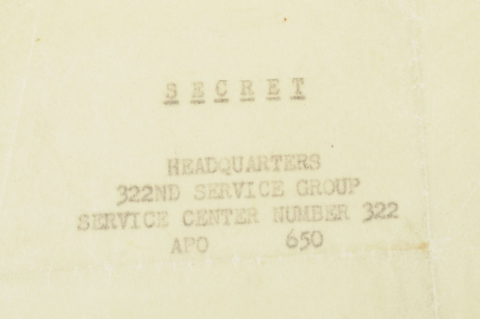 Grouping US AIR FORCE identifié / 12th Airforce 322nd SG