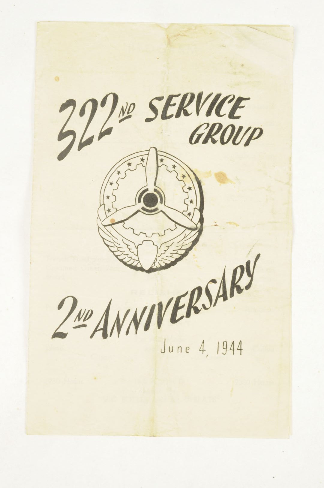 Grouping US AIR FORCE identifié / 12th Airforce 322nd SG