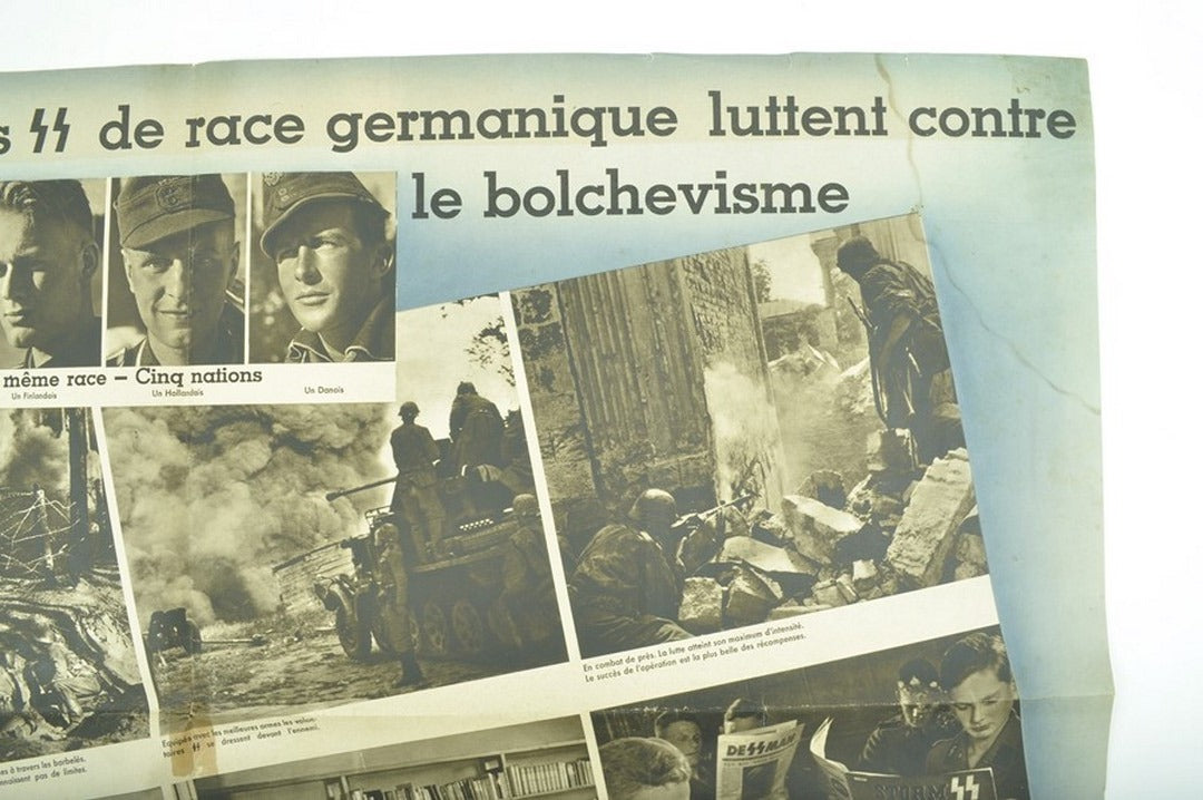 Affiche originale de la Waffen en Français
