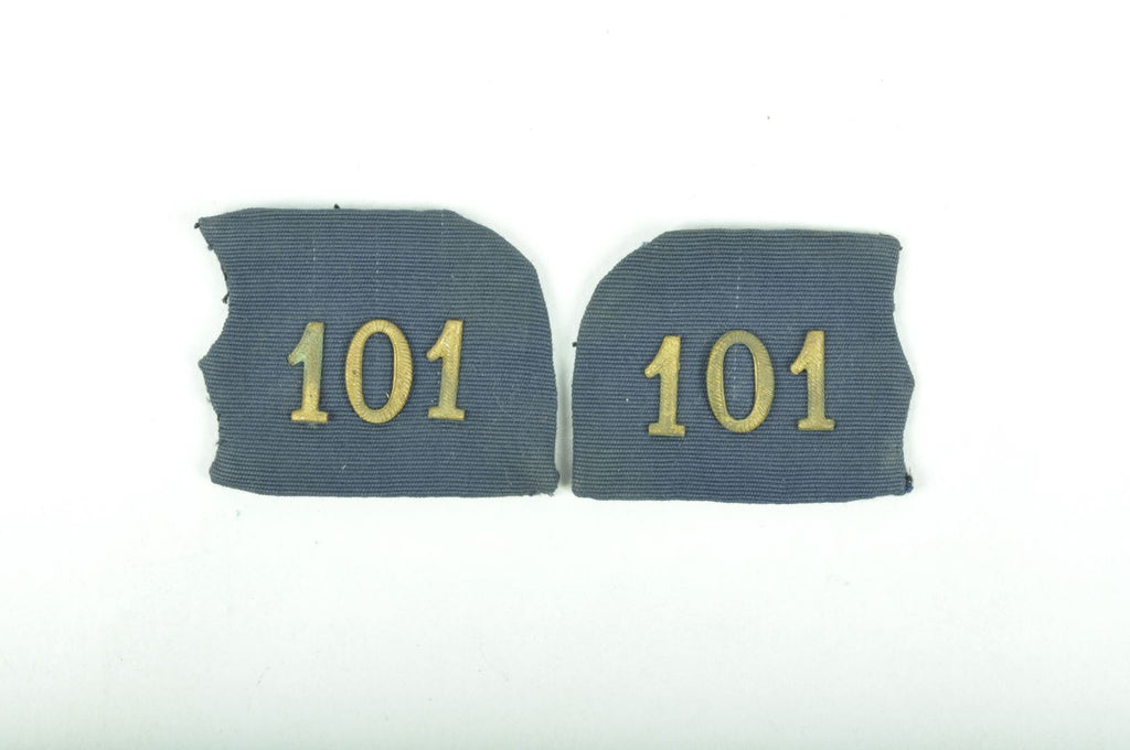 Paire de pattes de col pour Vareuse modèle 13 / 101ième Régiment d'Infanterie
