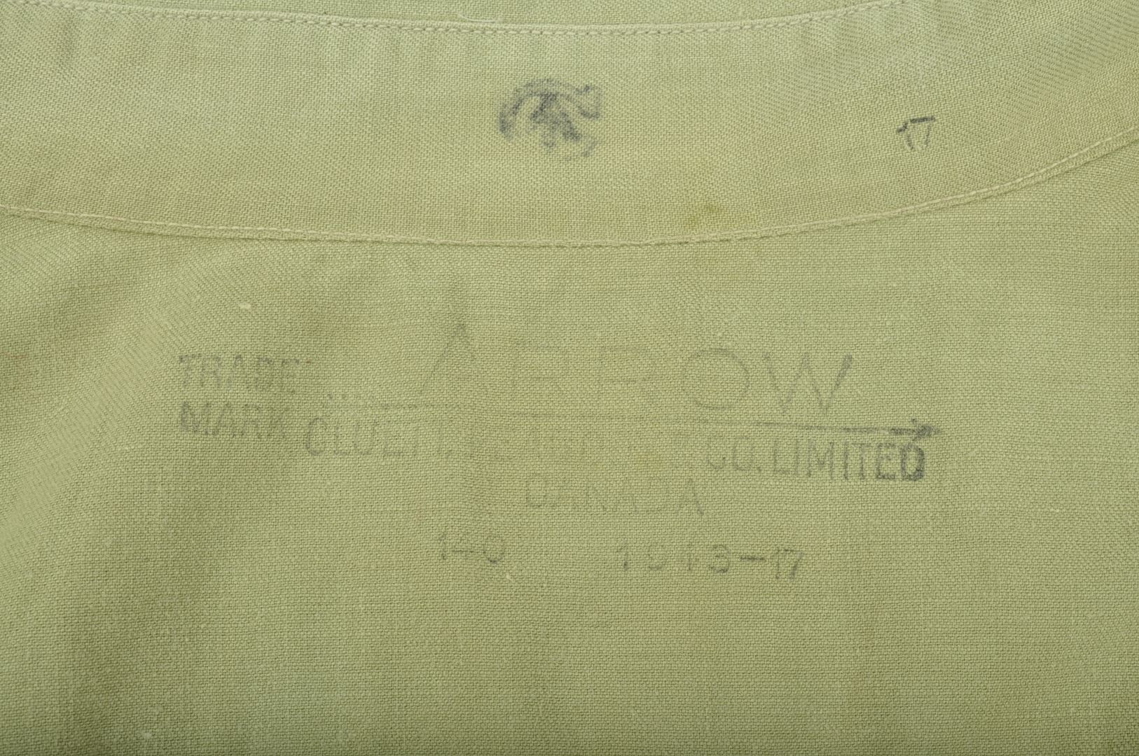 Chemise "Troupe" Canadienne datée 1943