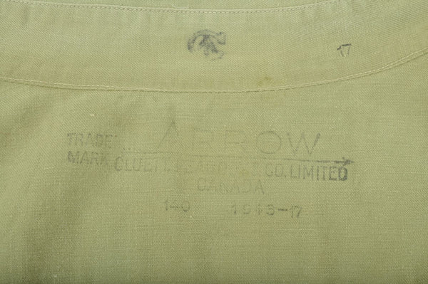 Chemise "Troupe" Canadienne datée 1943