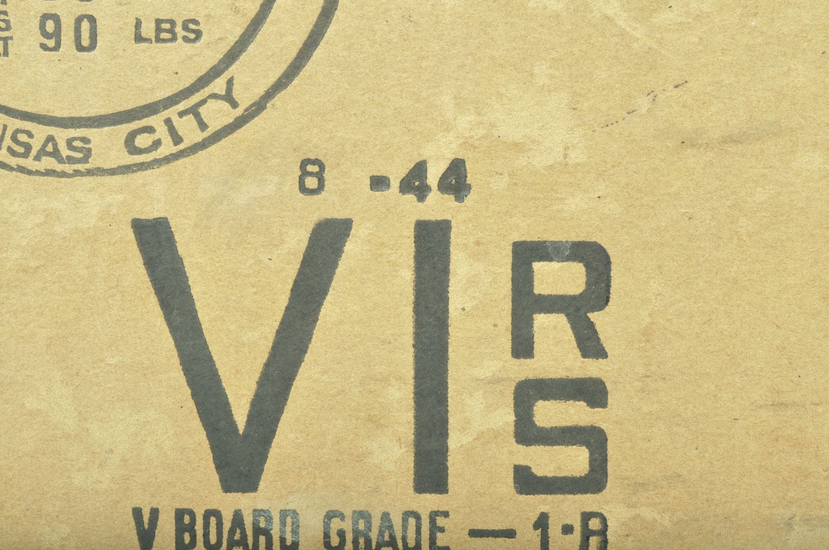 Carton de ration MENU 1  daté 1944