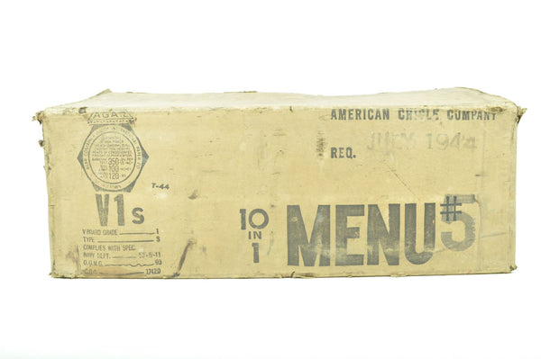 Carton de ration MENU 5  daté 1944